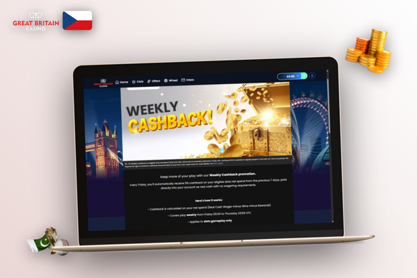 GB Casino zatočení zdarma zobrazená na notebooku – 100 zatočení zdarma na oblíbených automatech